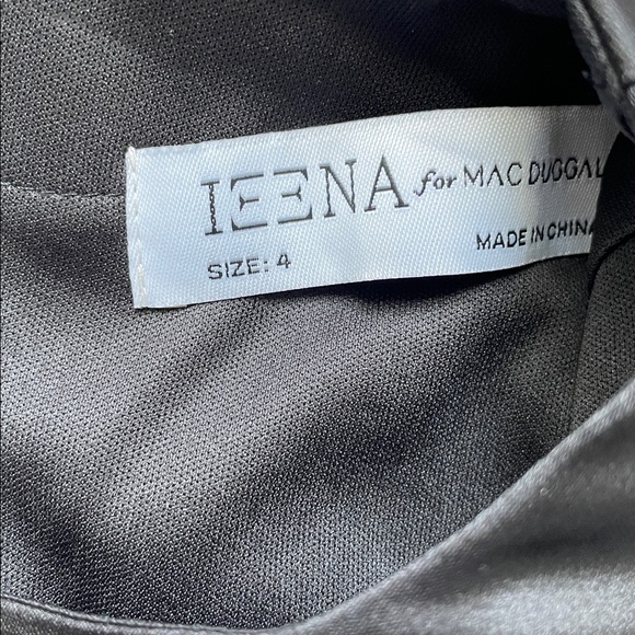 Mac Duggal‎ 26672 Cocktail Party Dress Black Satin Minidress Jewel Fringe Sz 4 - Picture 6 of 11